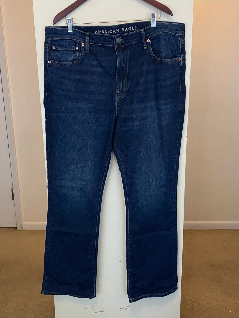 American Eagle Outfitters AE Jeans Bootcut Flex Men’s 38x32 Dark Blue Denim